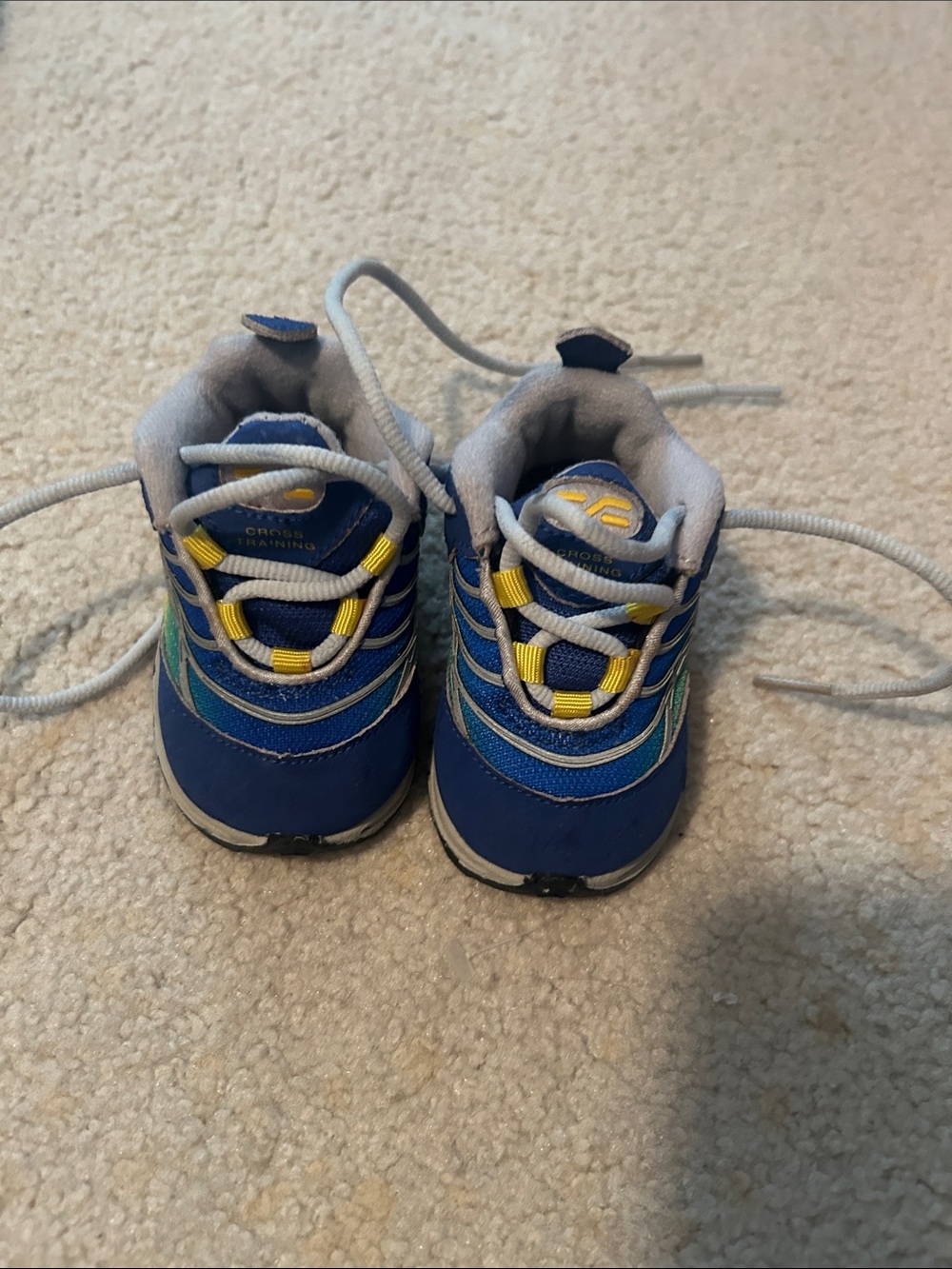 Nike Kids Blue Sneakers with Yellow Accents